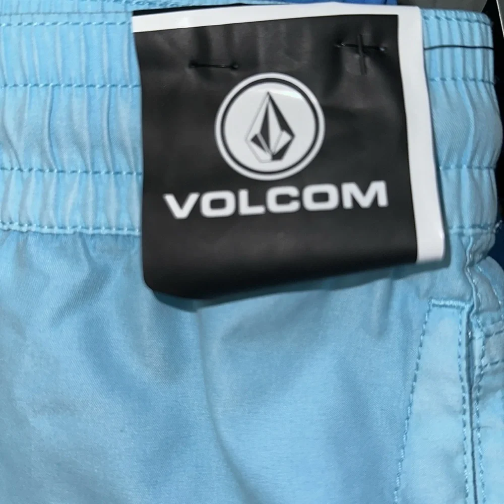 Volcom Standard 17-inch Elastic Waist Surf Swim Trunks Blue Men's‎ NWT